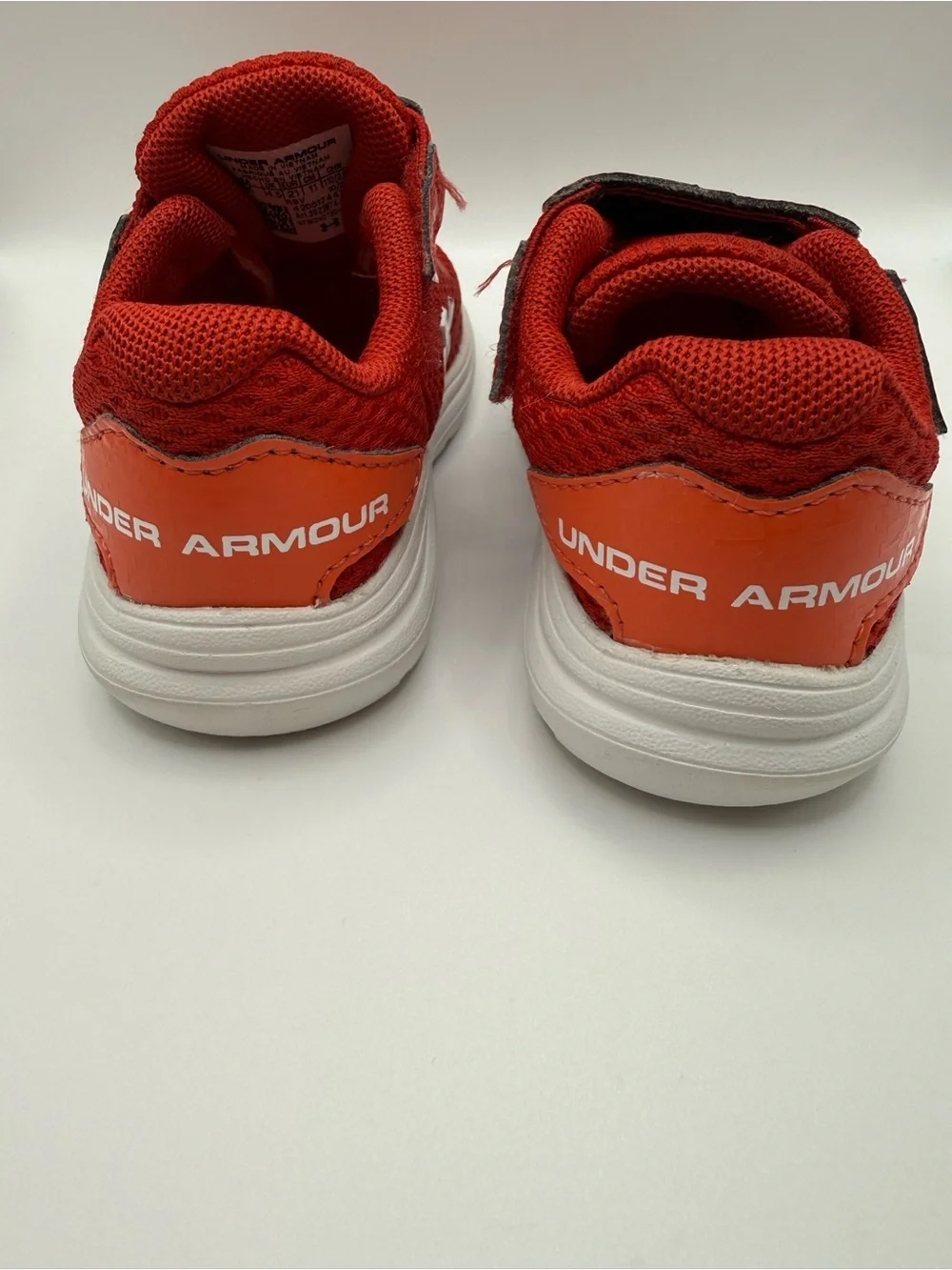 Under Armour Kids Red Hook-and-Loop Athletic Sneakers